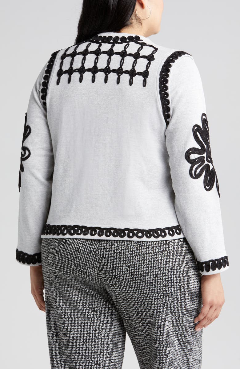 NIC+ZOE Romantic Soutache Knit Jacket, Alternate, color, 