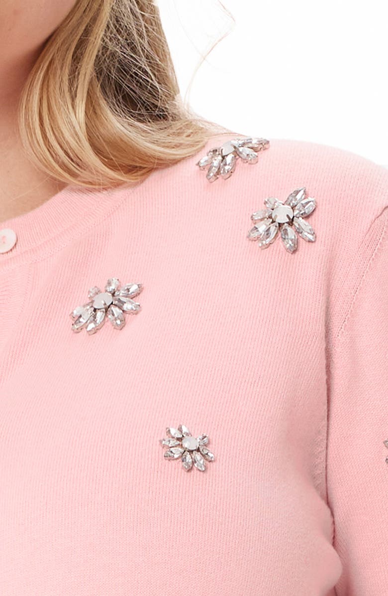 Girl's Cashmere Cardigan, Rose Red