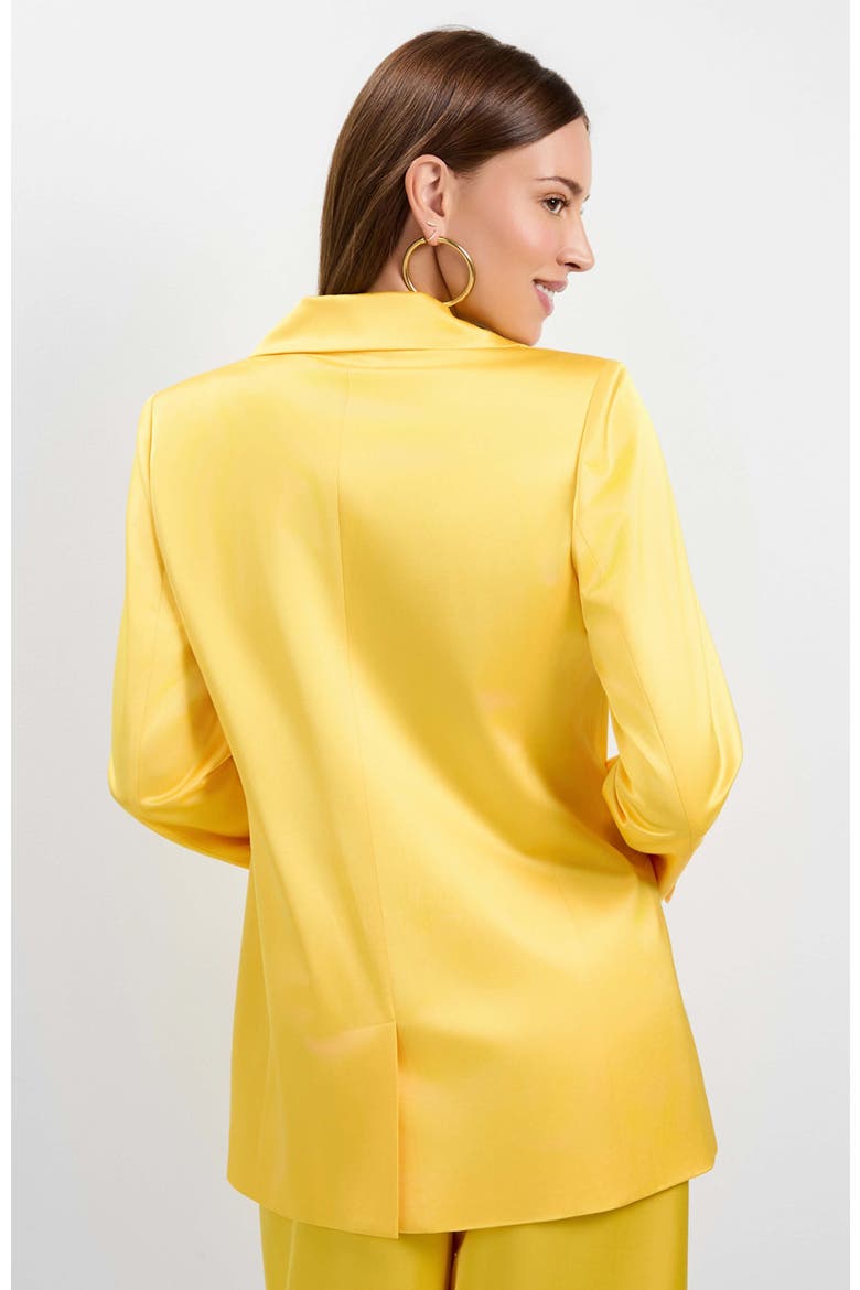 Giardino Satin Blazer, Alternate, color, Lambretta Lemon