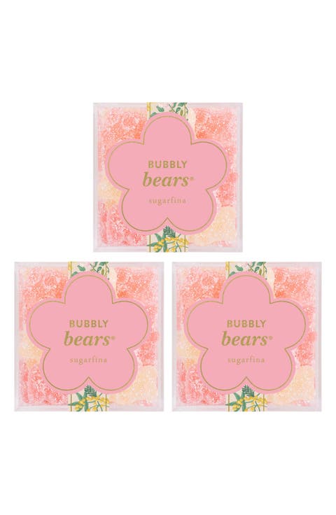 Bubbly Bears® Set of 3 Gummy Candy Cubes