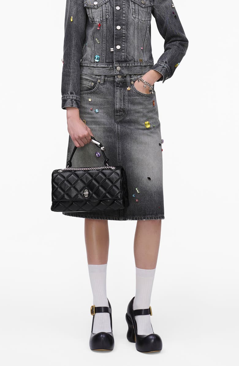 Marc Jacobs The Dual Chain Diamond Quilted Convertible Leather Shoulder Bag, Alternate, color,