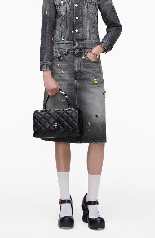 Marc Jacobs Medium The Quilted Dual Convertible Shoulder Bag In Black