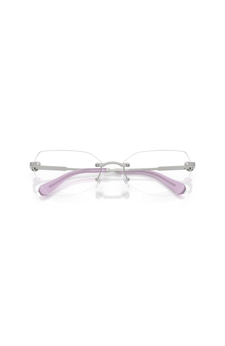 Swarovski 58mm Irregular optical glasses, Alternate, color, Silver
