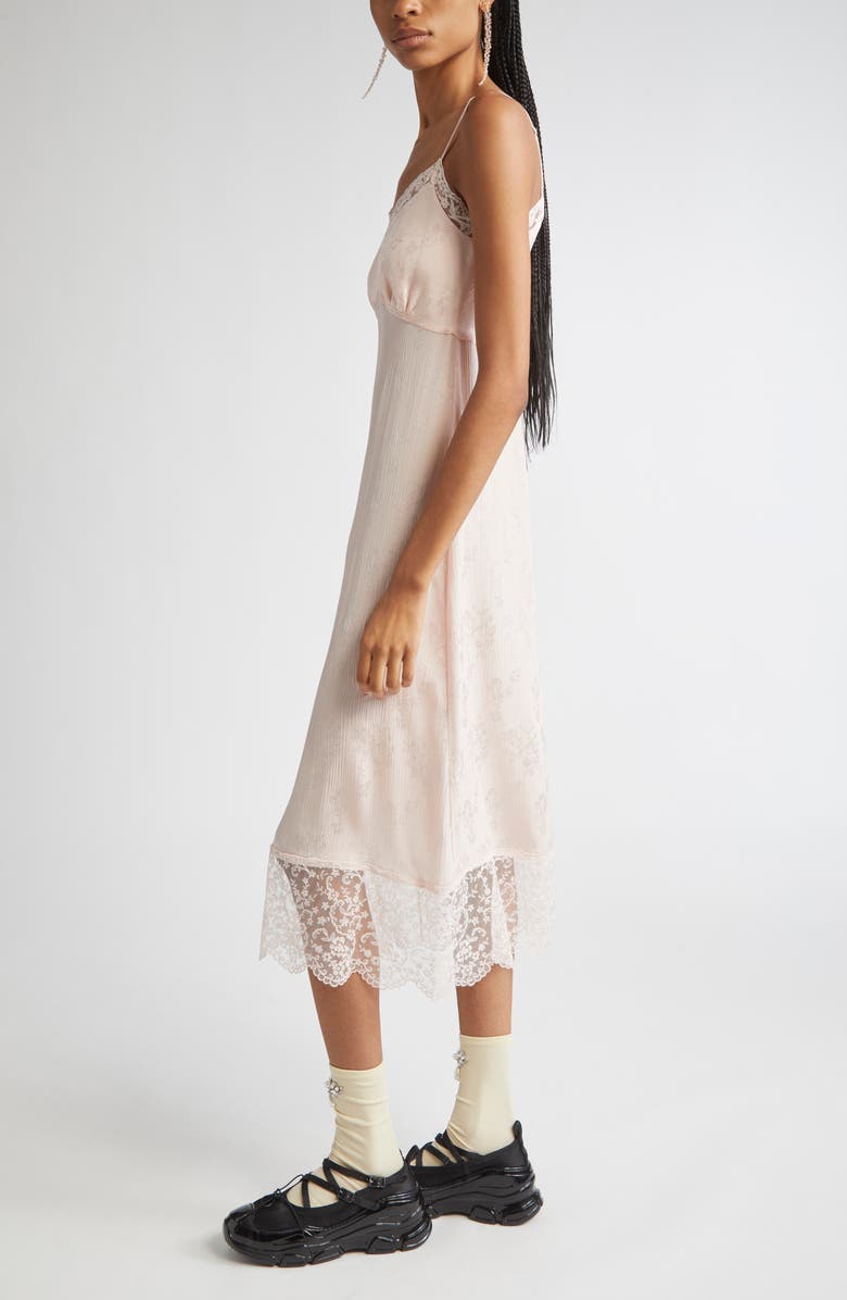 Simone Rocha Deep Lace Trim Slipdress, Alternate, color, Blush