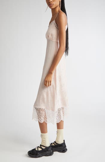 Deep Lace Trim Slipdress