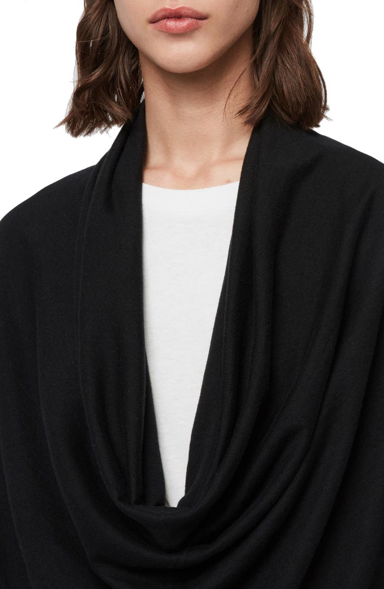 AllSaints Cowl Neck Sweater, Alternate, color, 