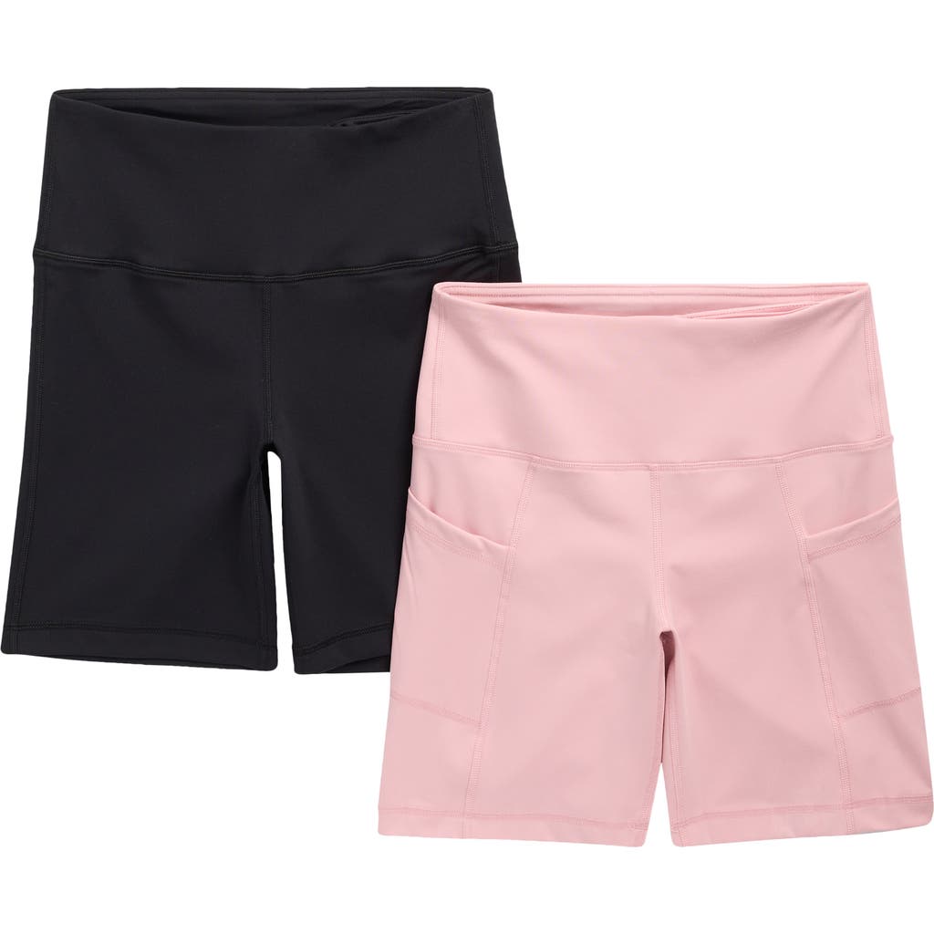 Yogalicious Set Of 2 Lux High Waist Bike Shorts In Multi