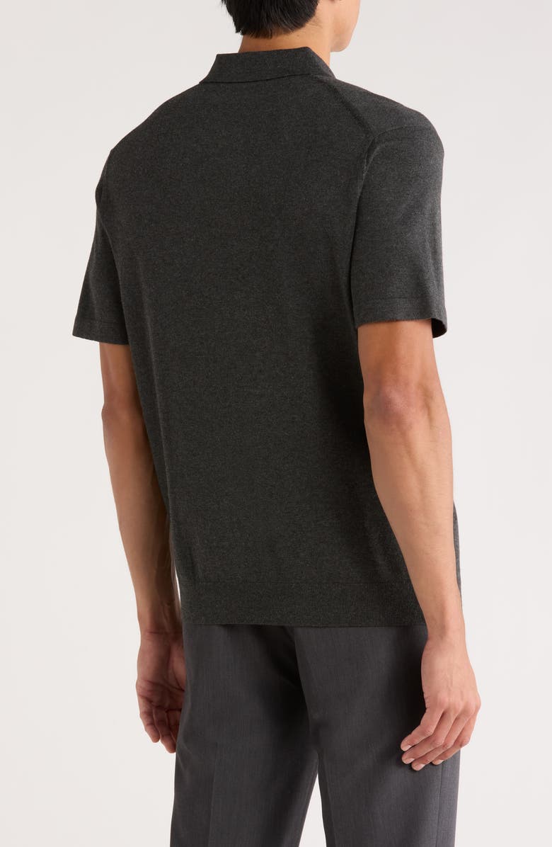 Theory Goris Knit Polo, Alternate, color, Charcoal Heather