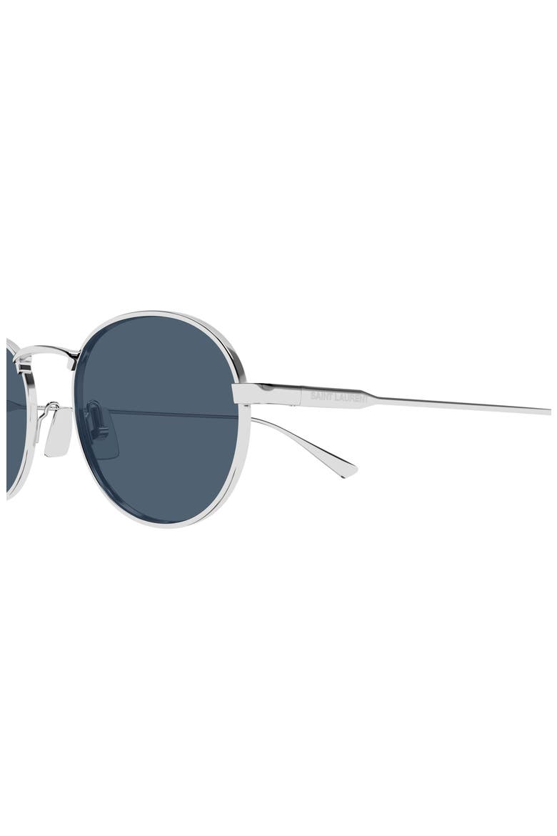 52mm Round Sunglasses, Alternate, color, SILVER