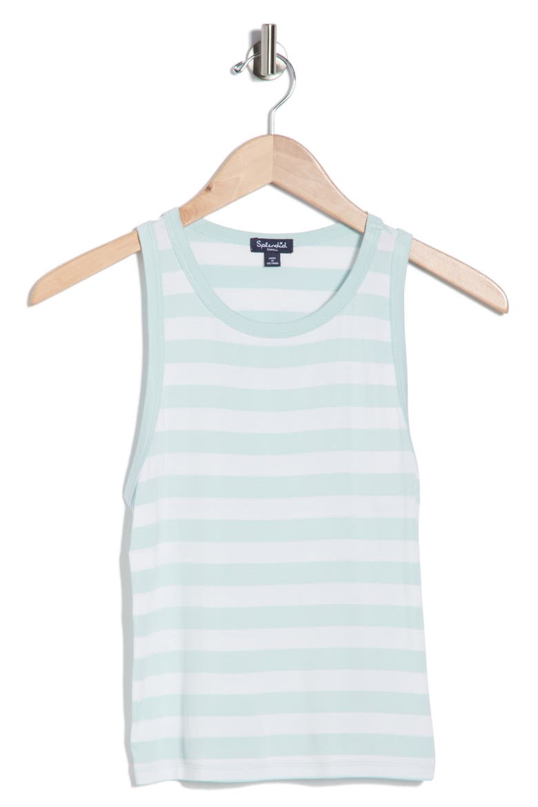 Lulu Stripe Tank, Alternate, color, MINT GREEN/ WHITE