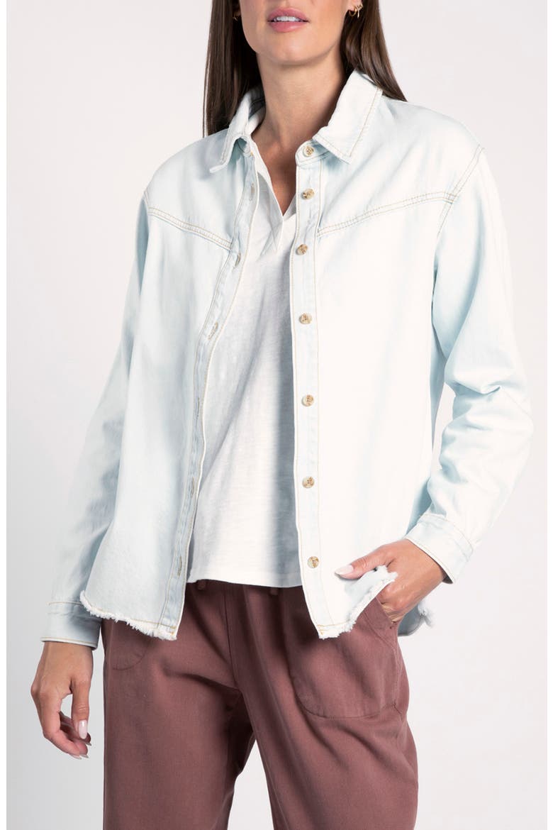 Gunnar Denim Shirt Jacket, Main, color, FADED BLUE DENIM