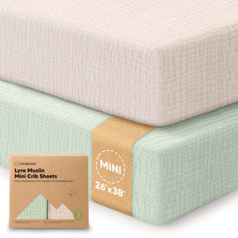 2-Pack Lyra Muslin Mini Crib Sheets