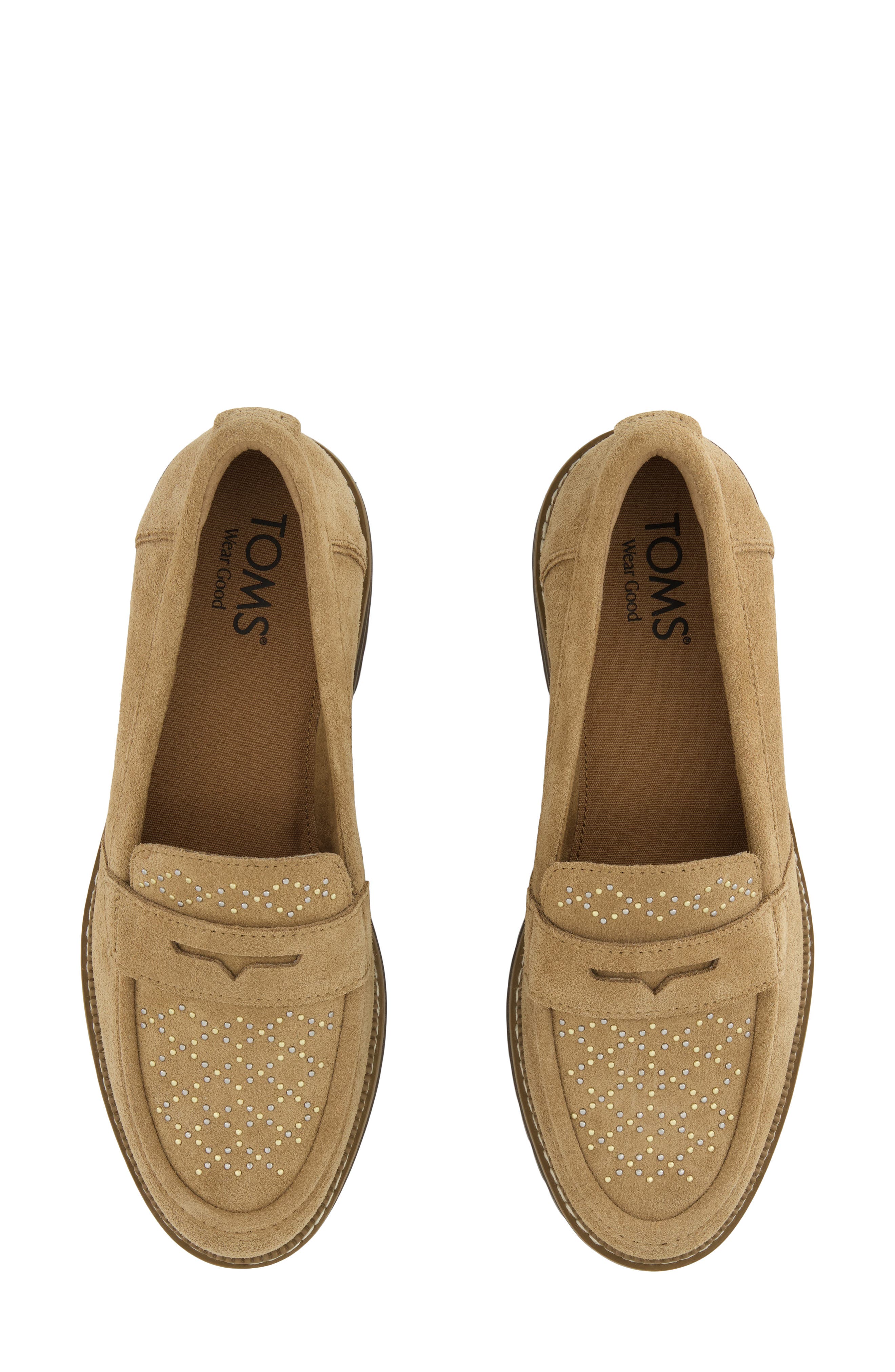 Cara Platform Penny Loafer, Alternate, color, LIGHT/ PASTEL BROWN