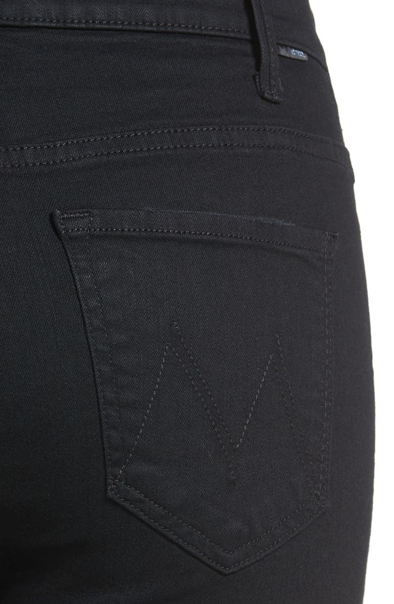 MOTHER The Hustler High Waist Ankle Fray Jeans, Alternate, color, Not Guilty