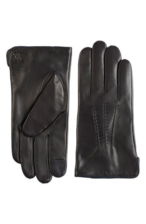 Cashmere Lined Tech Leather Gloves