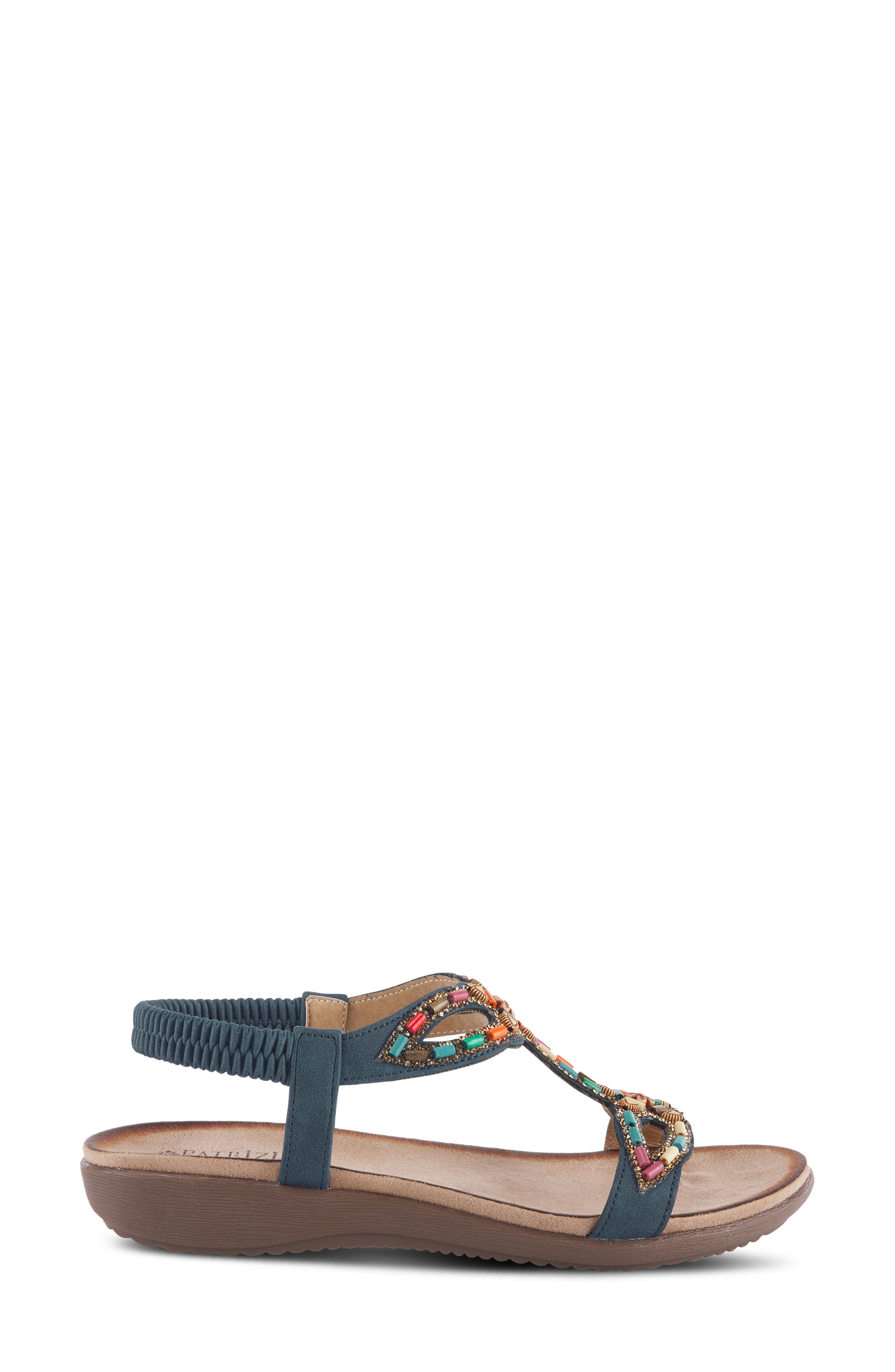 Volcanic Wedge Sandal, Alternate, color, NAVY