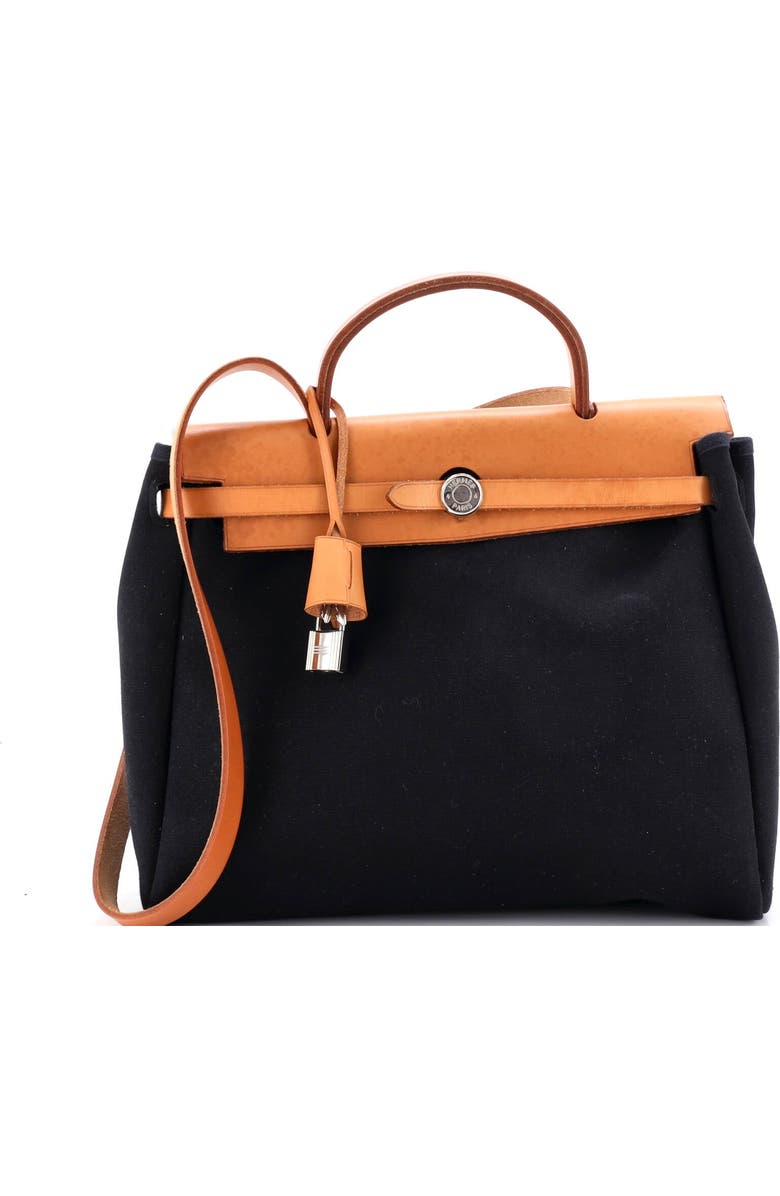 Pre-Owned Hermes Herbag Toile and Leather PM, Main, color, Ecru