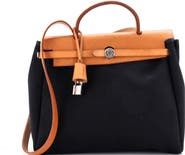 Pre-Owned Hermes Herbag Toile and Leather PM