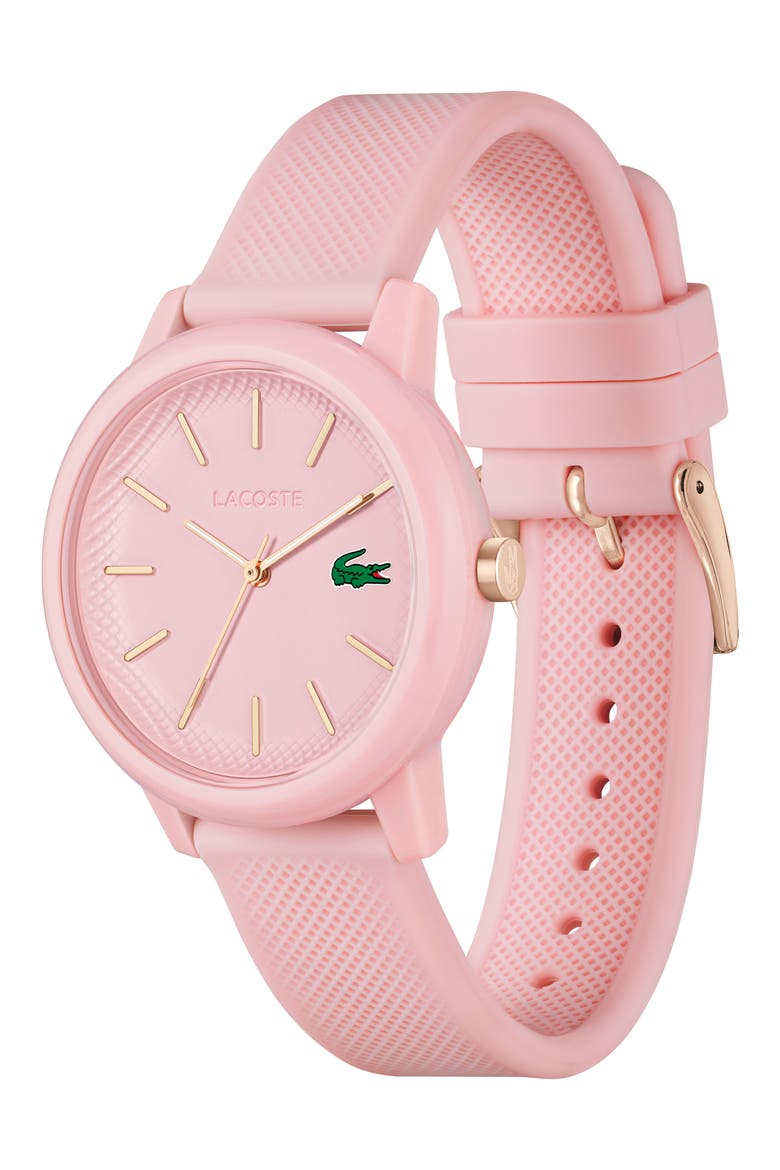 12.12 Silicone Strap Watch, 36mm, Alternate, color, PINK
