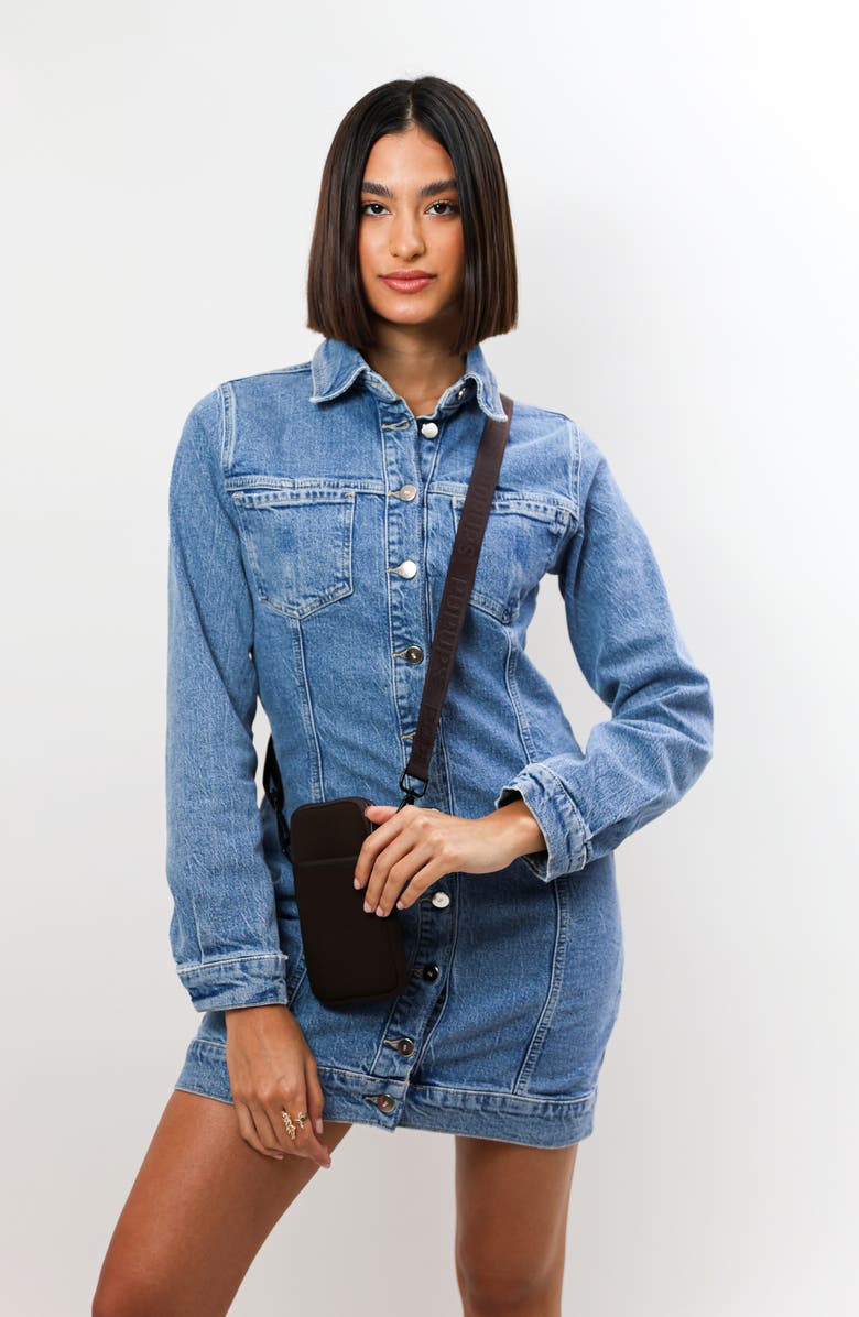 POP UPS BRAND Water Resistant Phone Crossbody Bag, Alternate, color, Brown