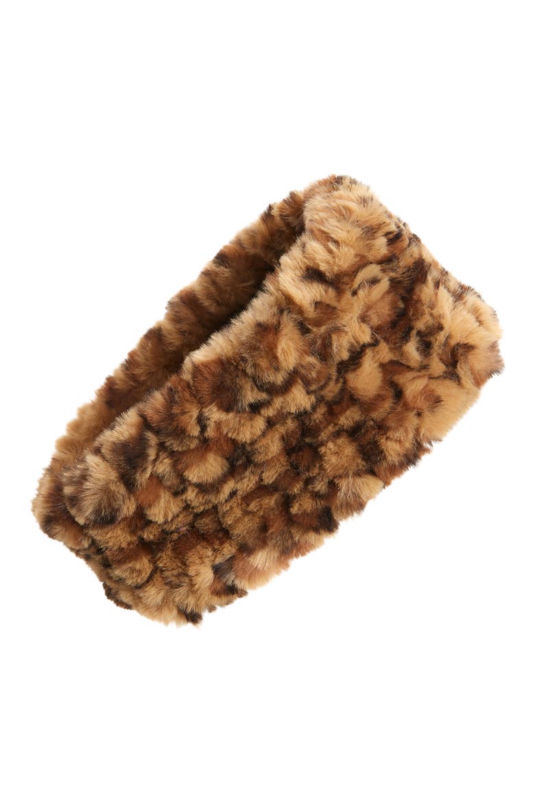 Kids' Faux Fur Headband, Main, color, LEOPARD