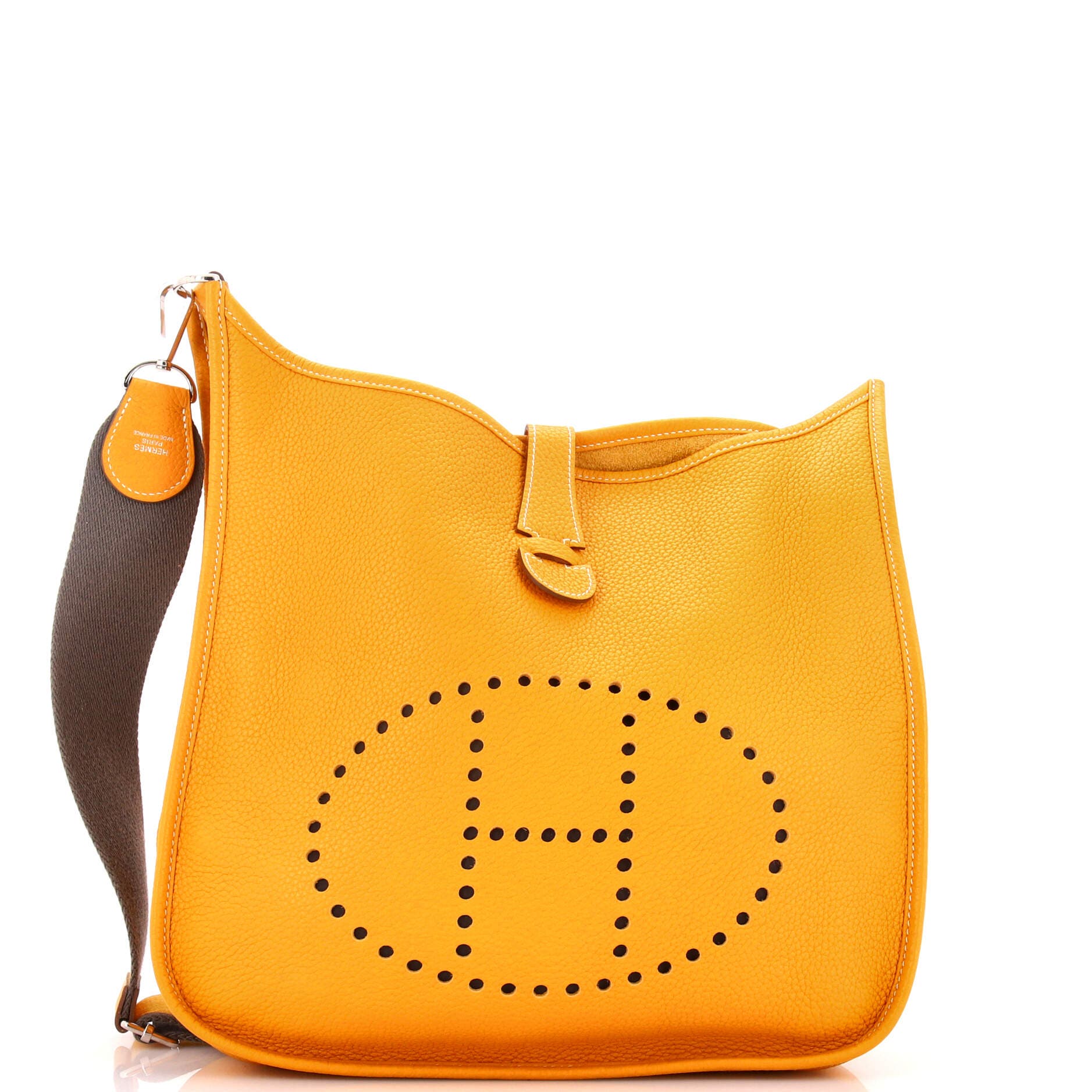 Pre-Owned Hermes Evelyne Bag Gen III Clemence GM, Main, color, Natural Sable