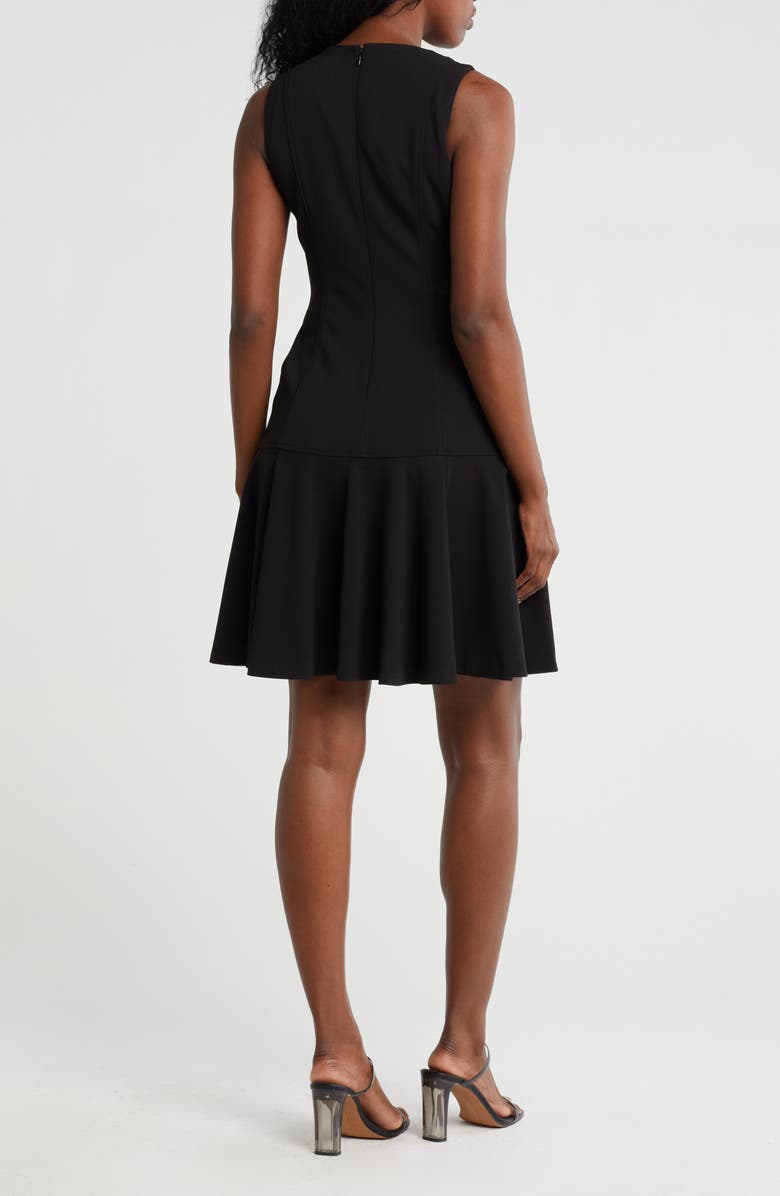 DKNY Front Zip Sleeveless Fit & Flare Dress, Alternate, color, 