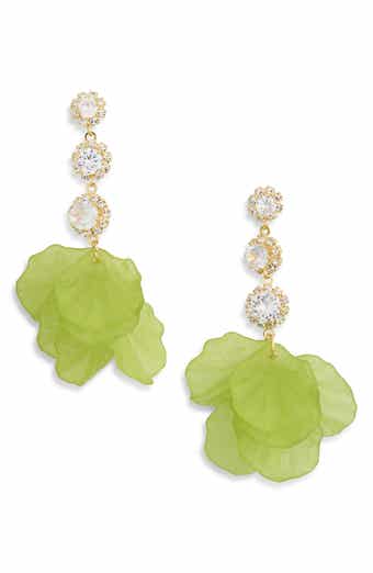 EYE CANDY LOS ANGELES Reilly Cubic Zirconia Kelp Drop Earrings