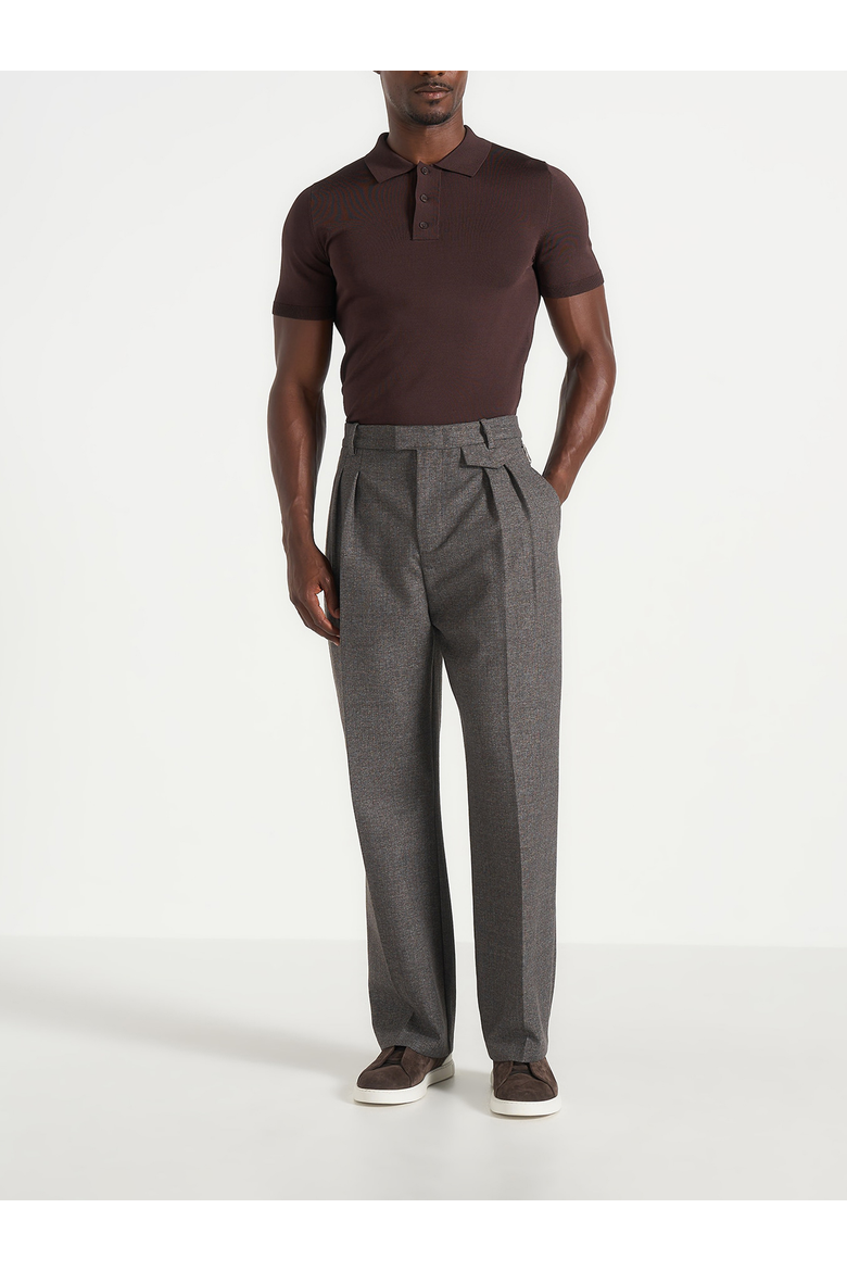 Pierre Pleated Tailored Trousers, Alternate, color, Dark Grey