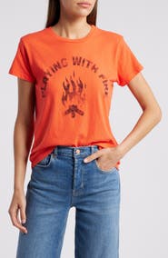 MOTHER The Boxy Goodie Goodie Focus Graphic T-Shirt