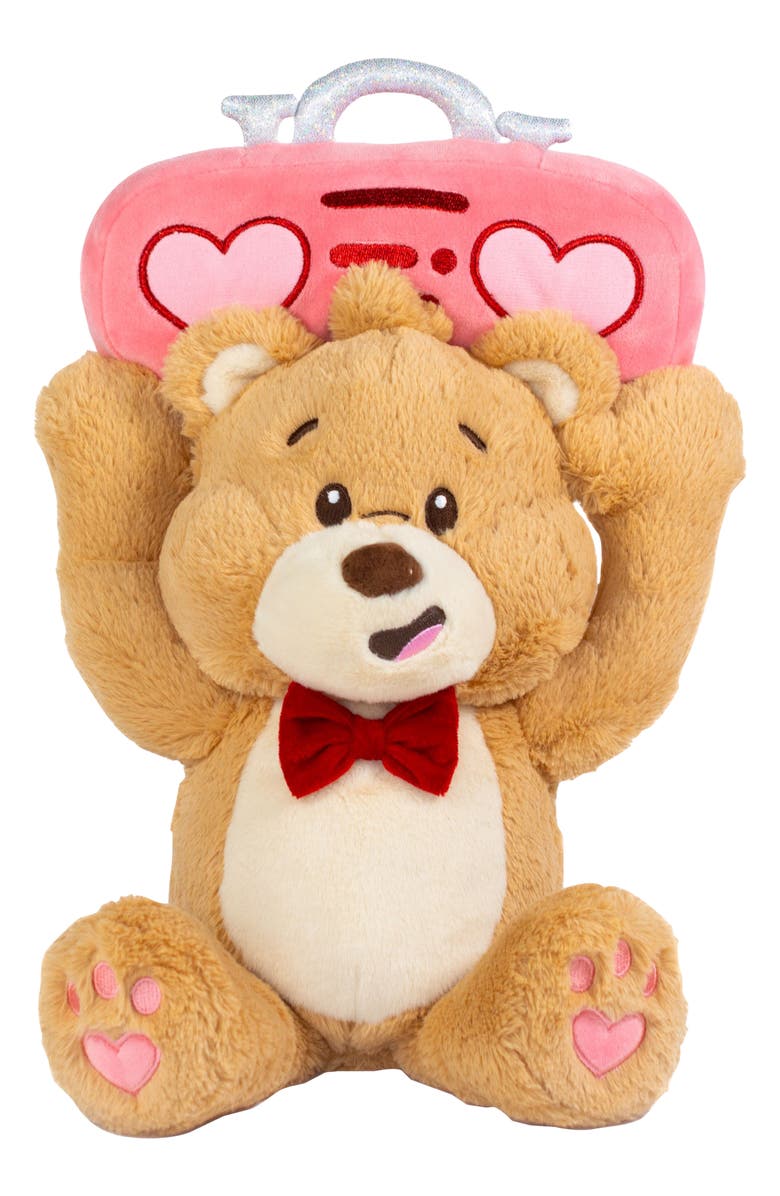 Cuddle Barn Be Mine Beary Light-Up Musical Stuffed Animal, Main, color, 