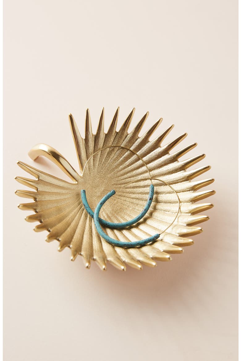 Anthropologie Palm Trinket Dish, Main, color, GOLD