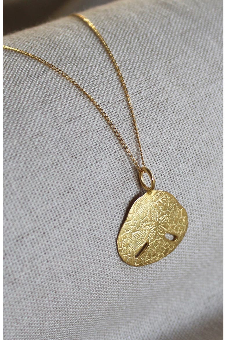 Sand Dollar Necklace, Main, color, Gold Plated