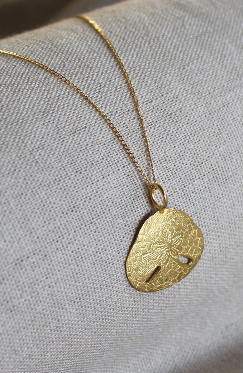 Kapoeta by Ambica Sand Dollar Necklace, Main, color, Gold Plated