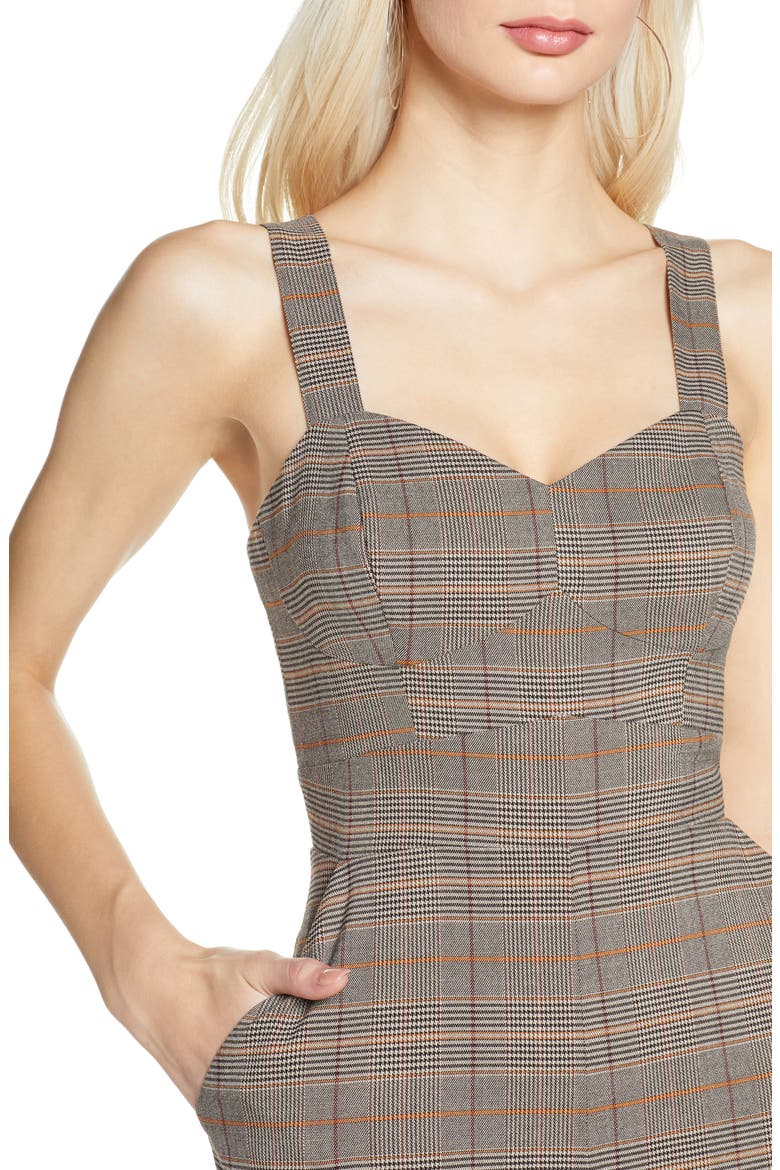 Old Fashioned Plaid Jumpsuit, Alternate, color, RUST