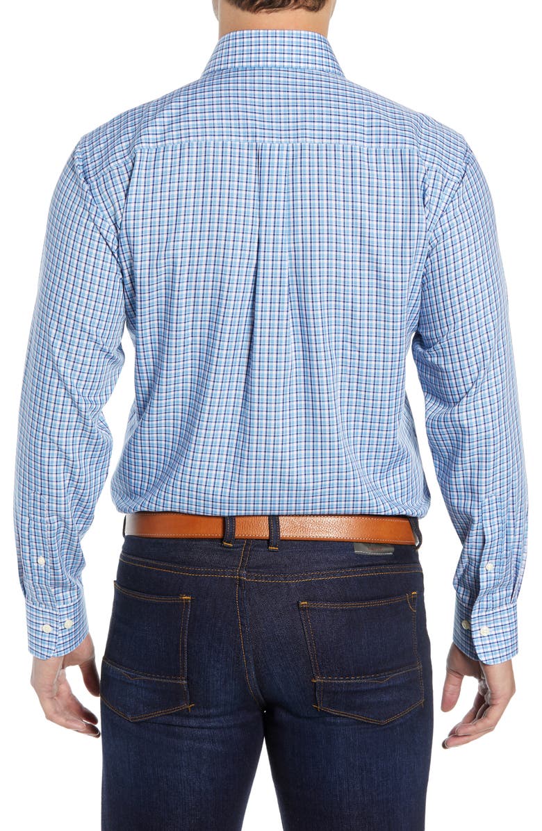 Peter Millar Point Danger Check Sport Shirt, Alternate, color,