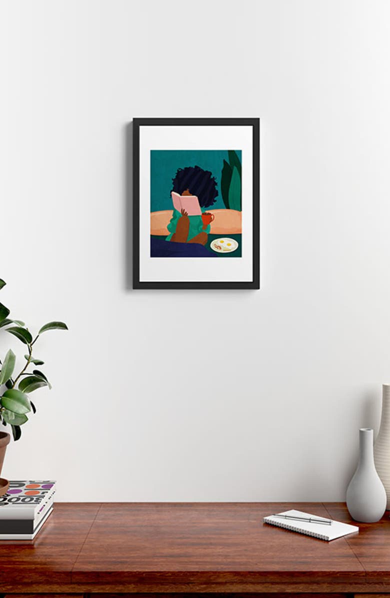 Deny Designs Stay Home #5 Framed Wall Art, Alternate, color, Blue