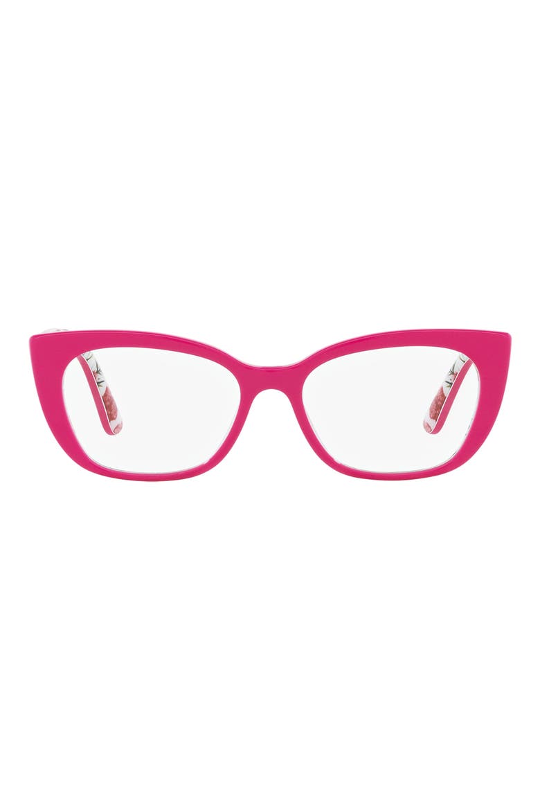 49mm Cat Eye Optical Glasses, Main, color, PINK