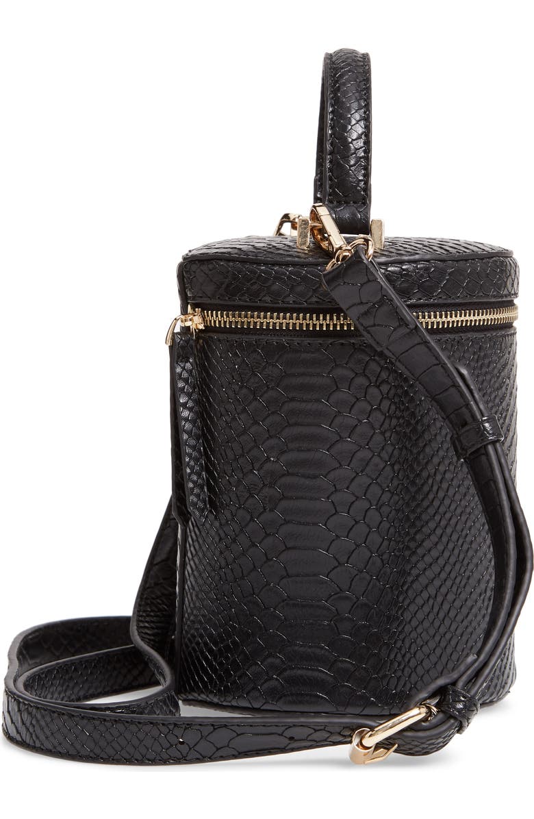Jules Kae Marion Snake Embossed Bucket Bag, Alternate, color,