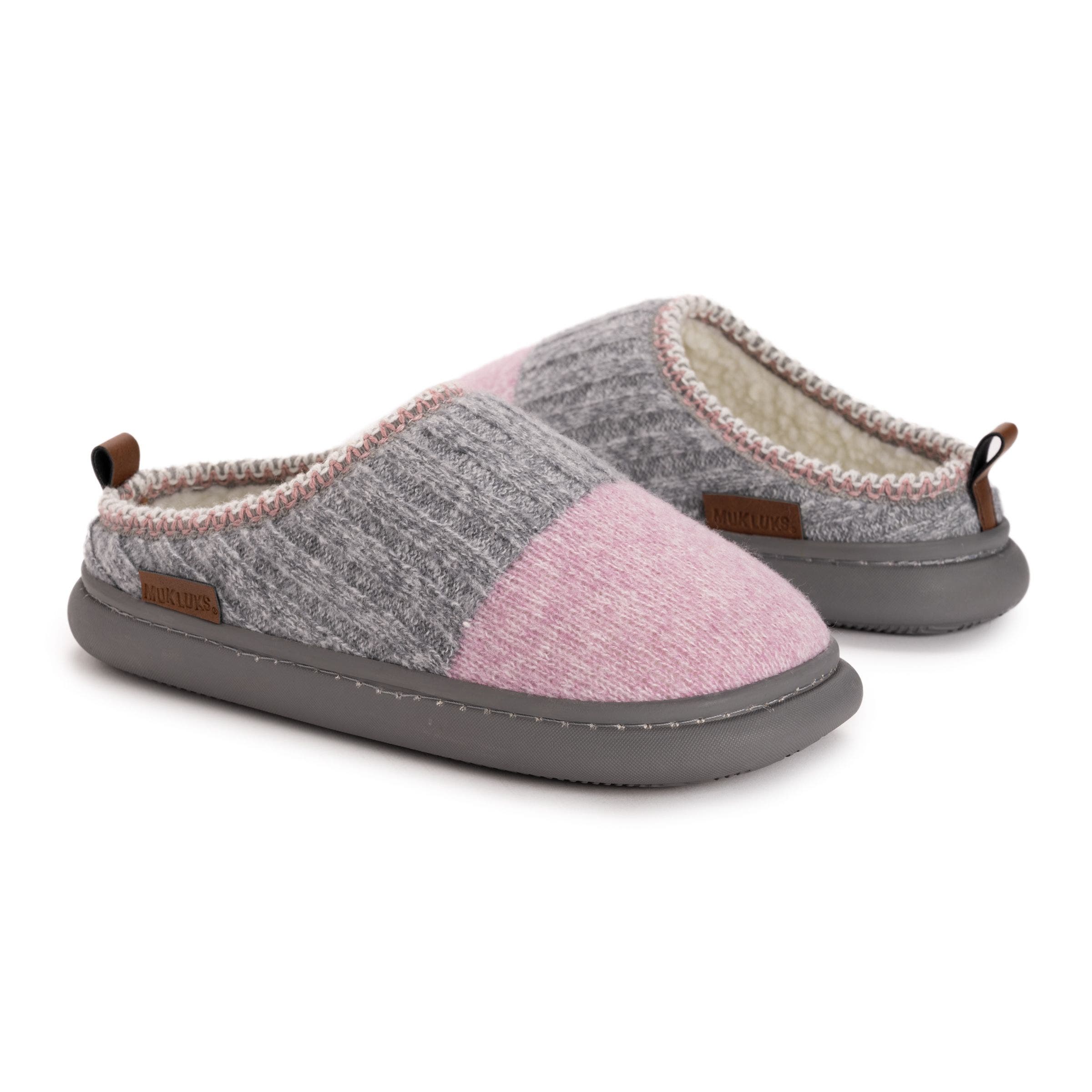MUK LUKS Rye Clog Slipper, Alternate, color, Grey