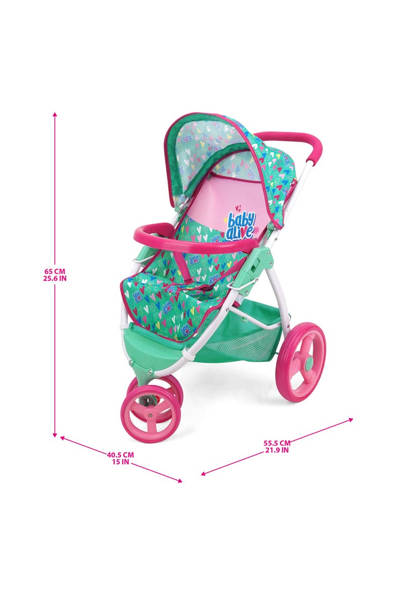 Doll Jogging Stroller, Alternate, color, Multicolored