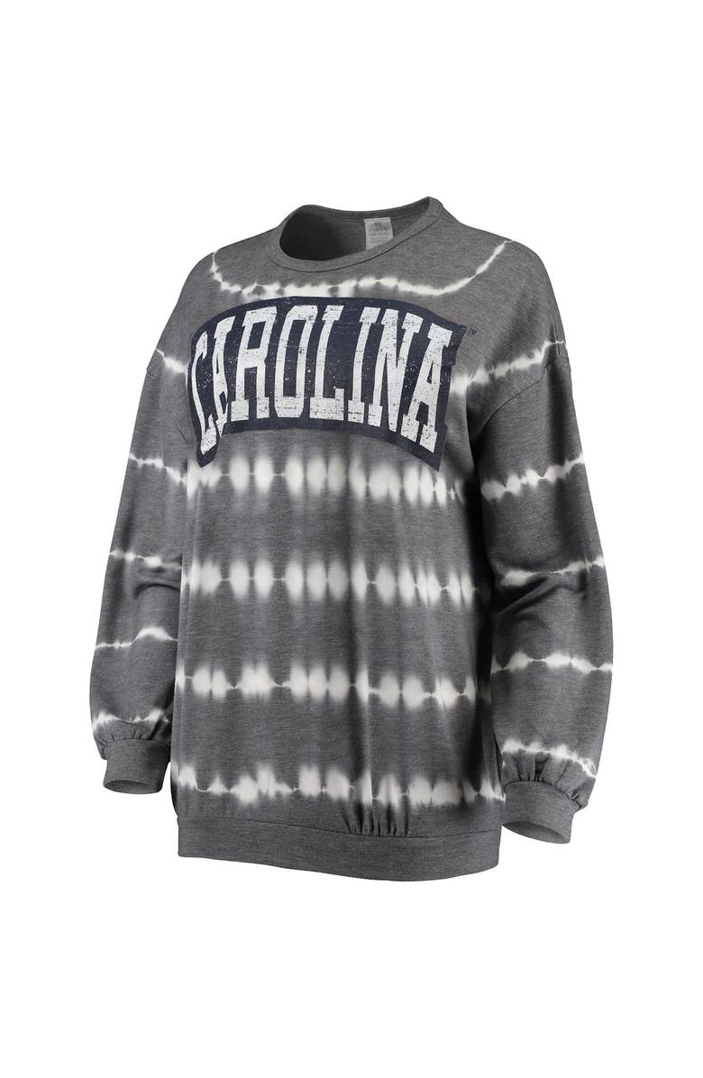 GAMEDAY COUTURE Women's Gameday Couture Heathered Charcoal North Carolina Tar Heels All About Stripes Tri-Blend Long Sleeve T-Shirt & Shorts Set, Alternate, color, 