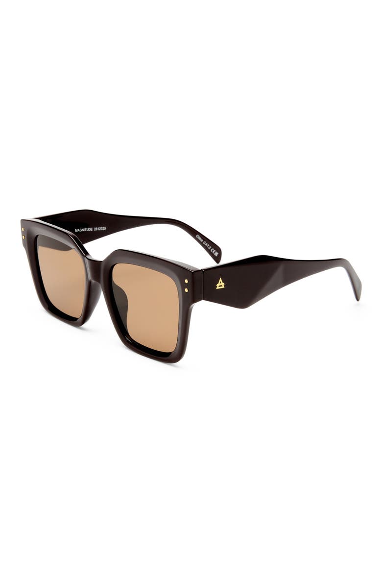 Magnitude 50mm Square Sunglasses, Alternate, color, CHOCOLATE / BROWN MONO