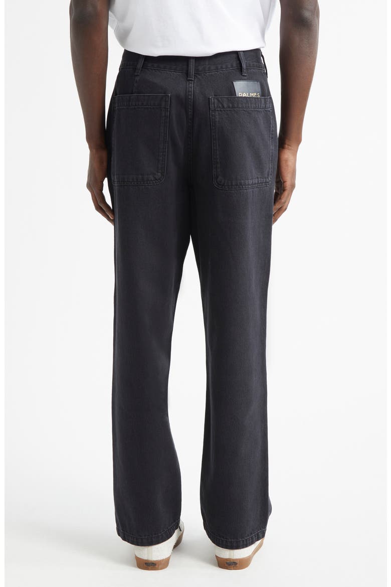 Regular Fit Patch Pocket Cotton Twill Pants, Alternate, color, BLACK