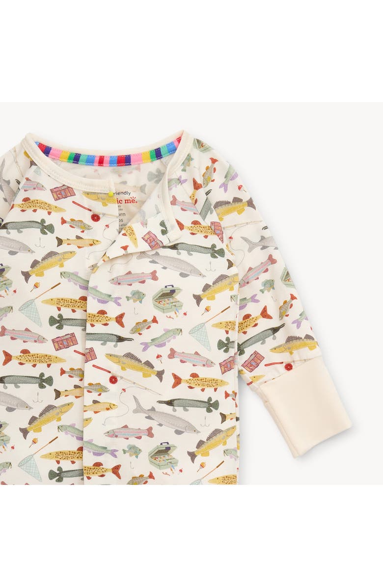 Magnetic Me Reel Good Time Fish Print Magnetic Convertible Romper, Alternate, color, 