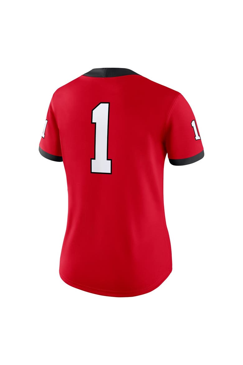Women's Nike #1 Red Georgia Bulldogs Game Jersey, Alternate, color, Red