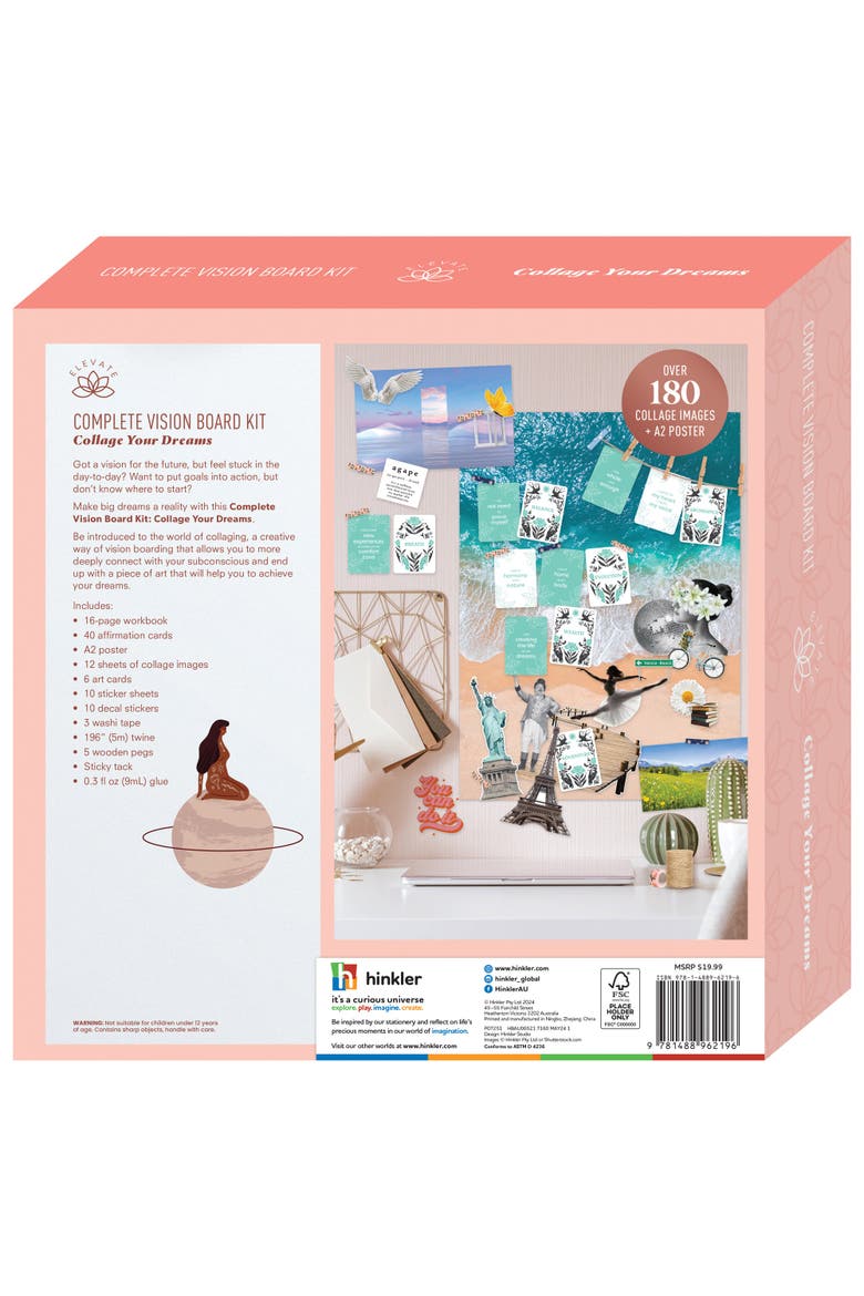 Complete Vision Board Kit, Collage Your Dreams,  Manifestation Set, Alternate, color, Multicolored