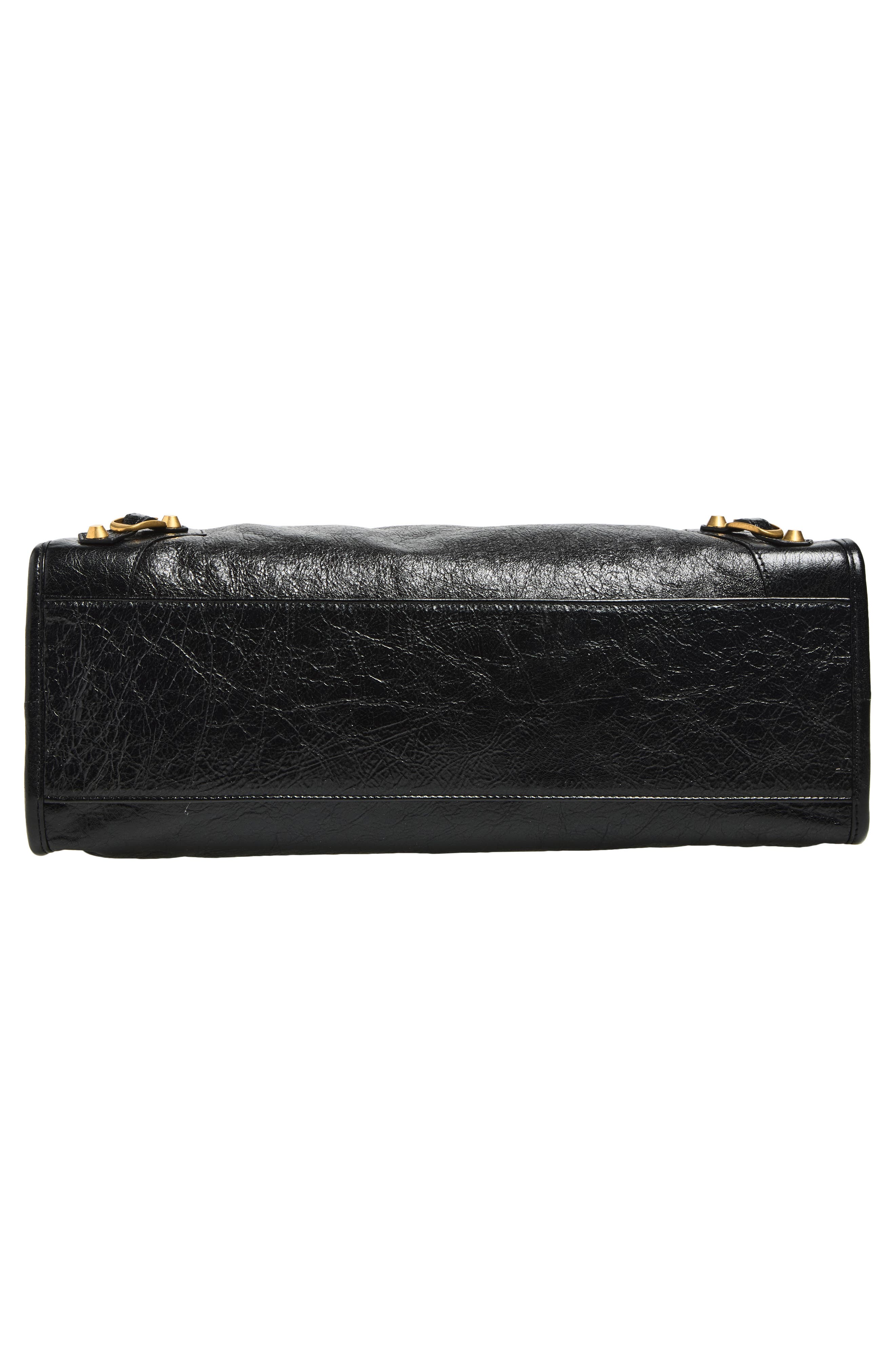 Balenciaga Medium Le City Crinkled Leather Tote, Alternate, color, 