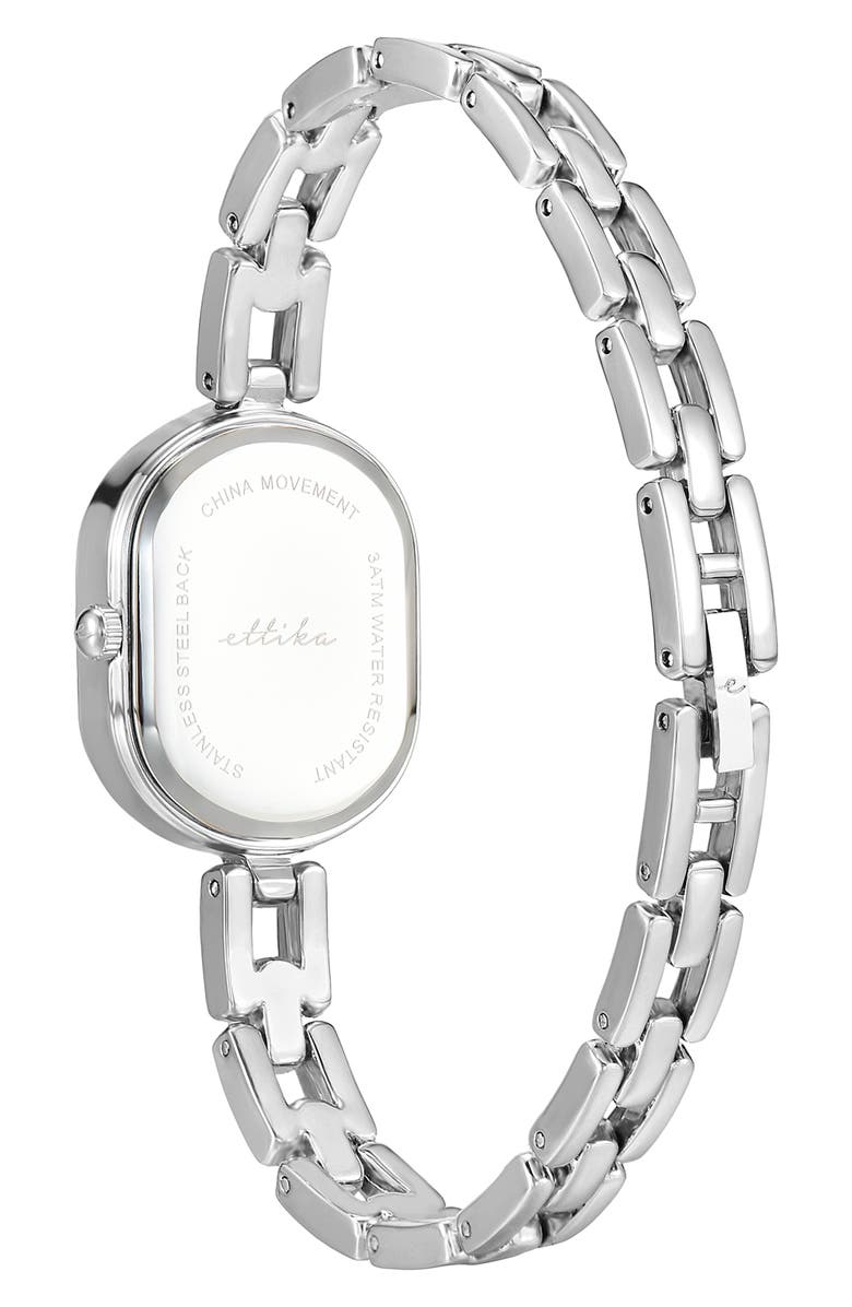 Ettika Elegant Link Bracelet Watch, Alternate, color, Silver
