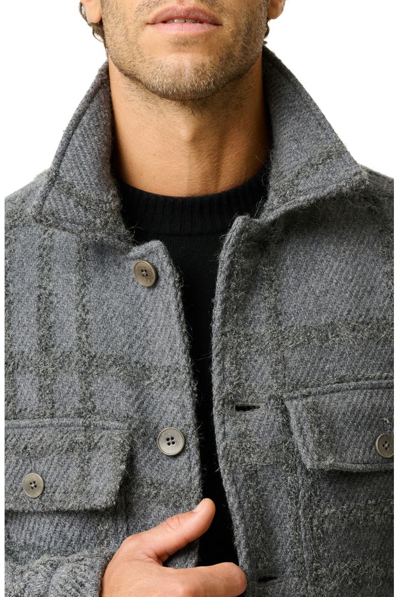 Lake Charles Wool Blend Trucker Jacket, Alternate, color, STEEL